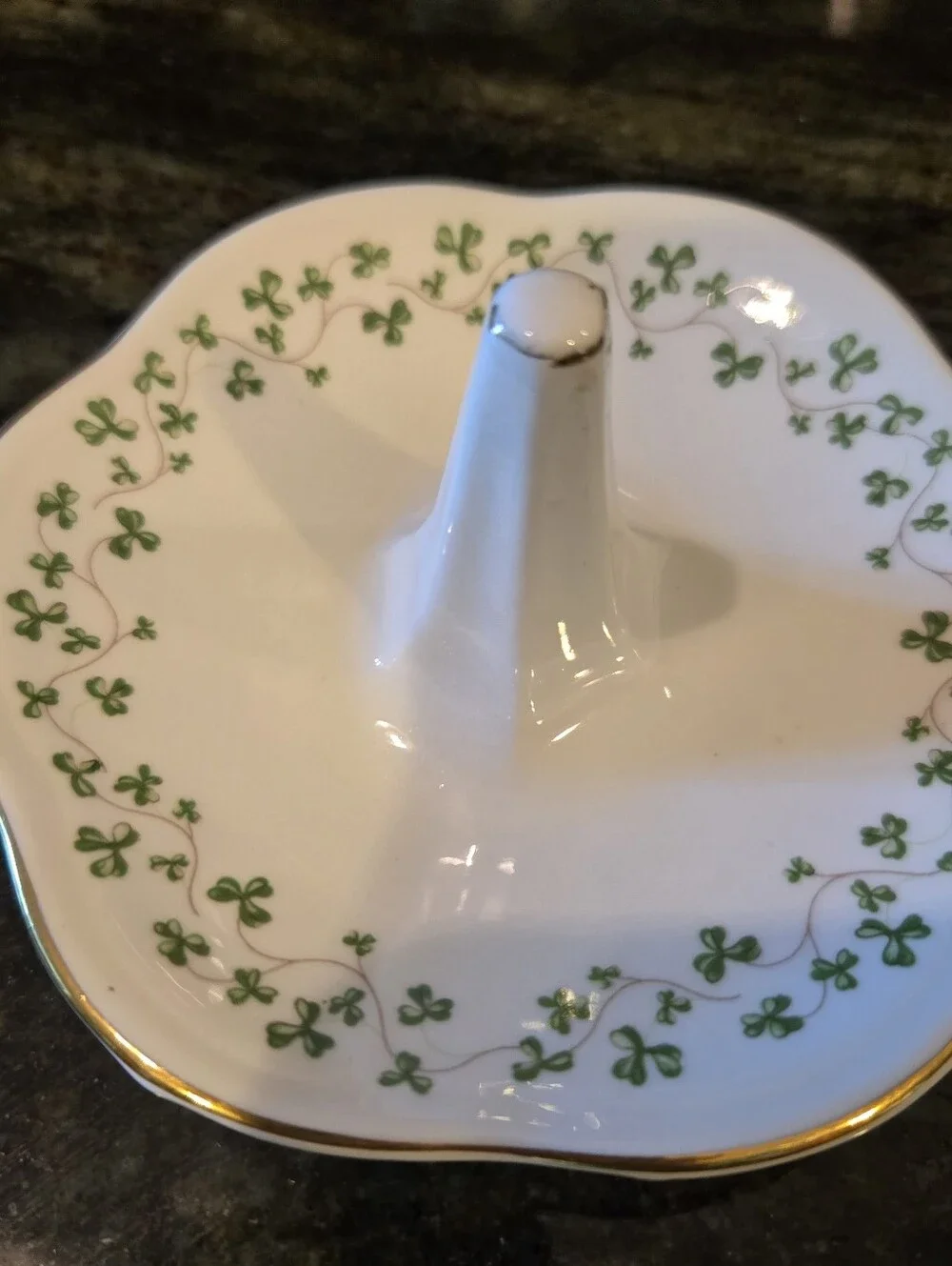 Royal Tara Ireland Shamrock Ring Holder Fine Bone China